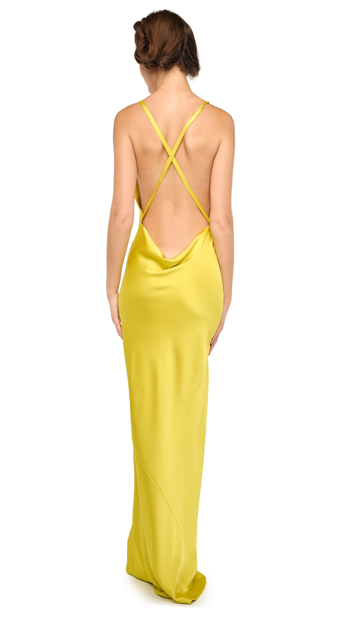 CROSS BACK BIAS GOWN