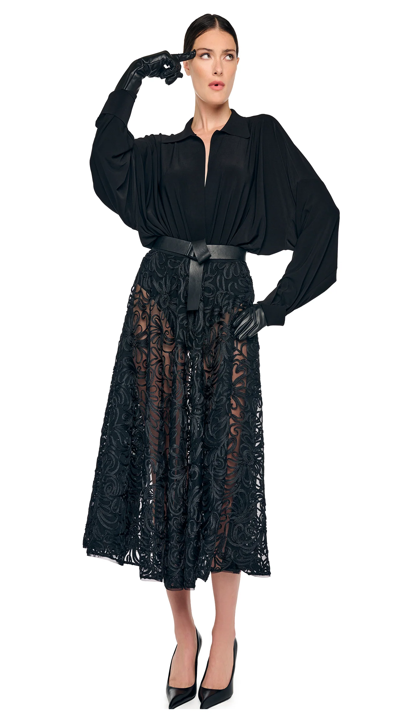 FLARED SKIRT TO MIDCALF
