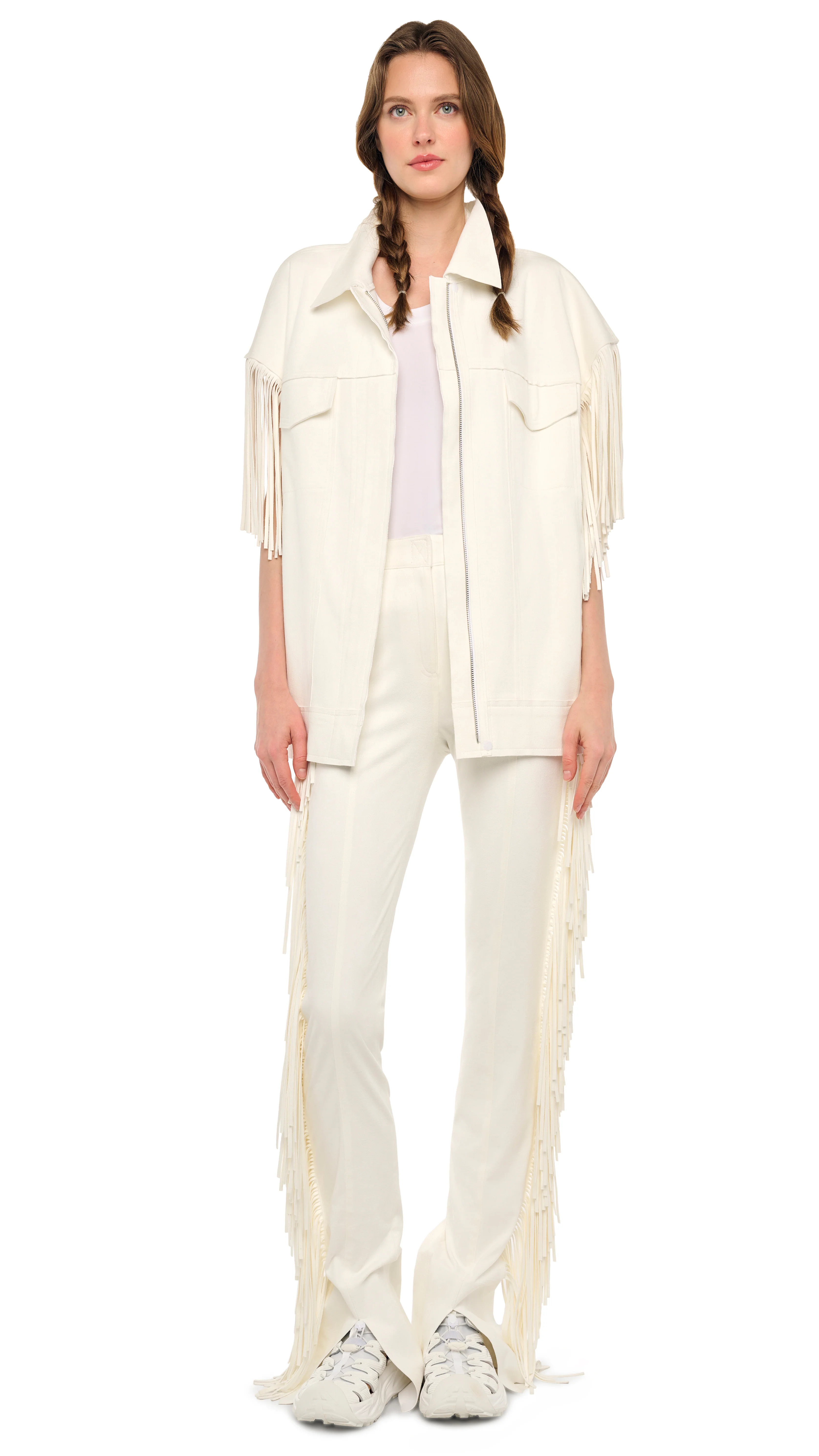 FRINGE SPAT JEANS - Image 4
