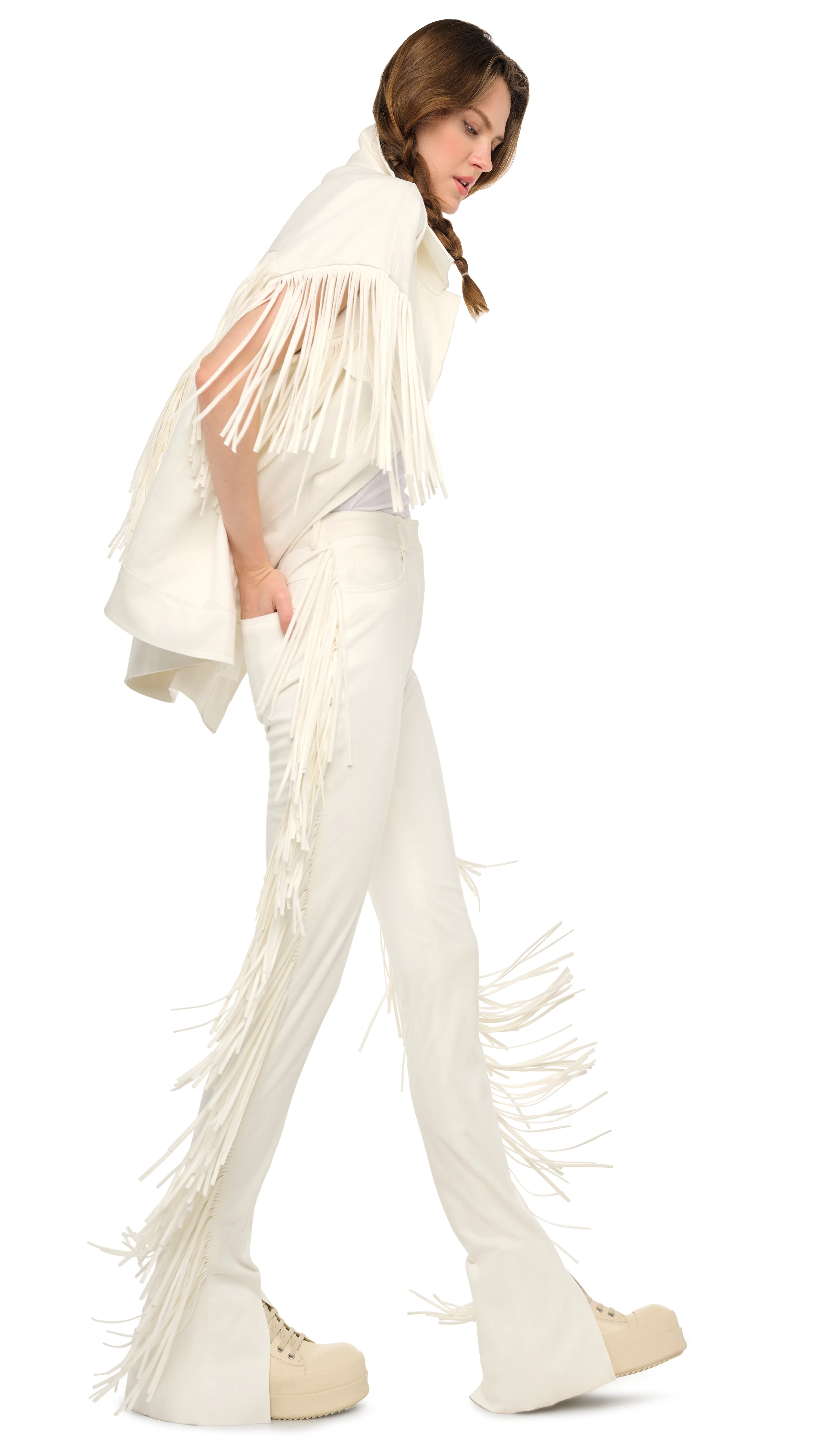 FRINGE SPAT JEANS - Image 9