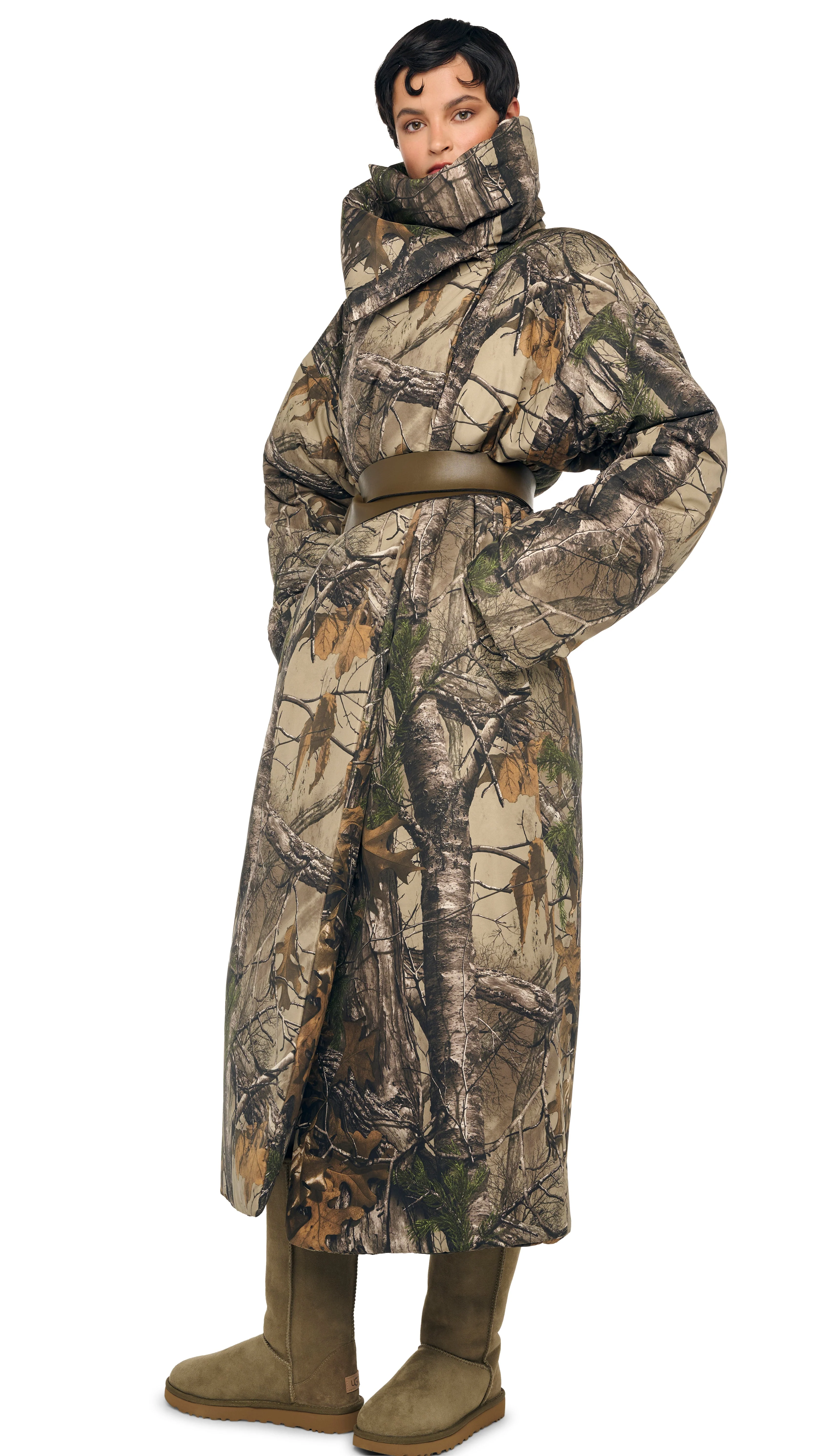 HIGH COLLAR SLEEPING BAG COAT LONG - Image 4