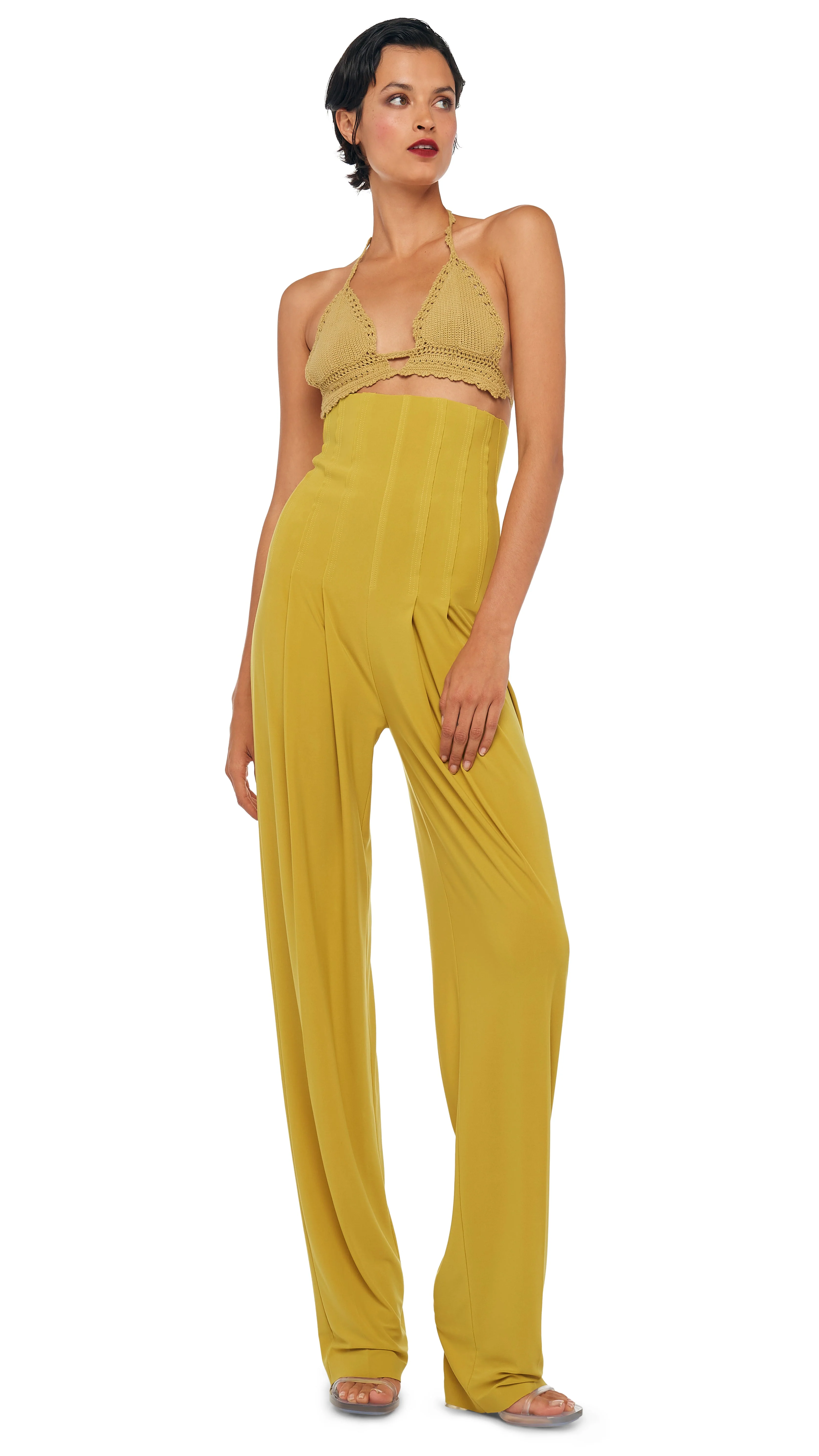 HIGH WAIST TAILORED PLEAT PANT