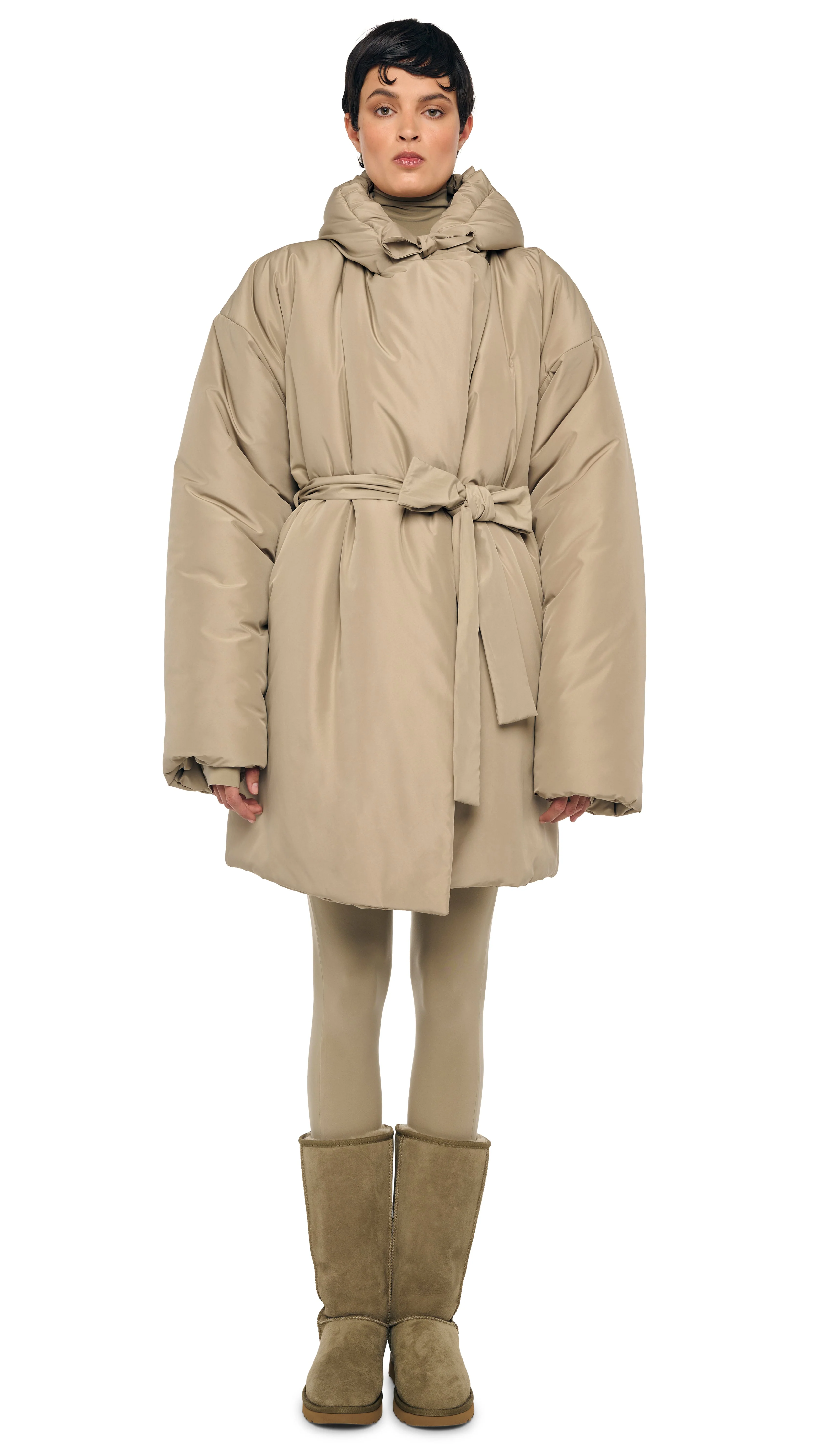 HOODED SLEEPING BAG COAT TO KNEE - Image 5