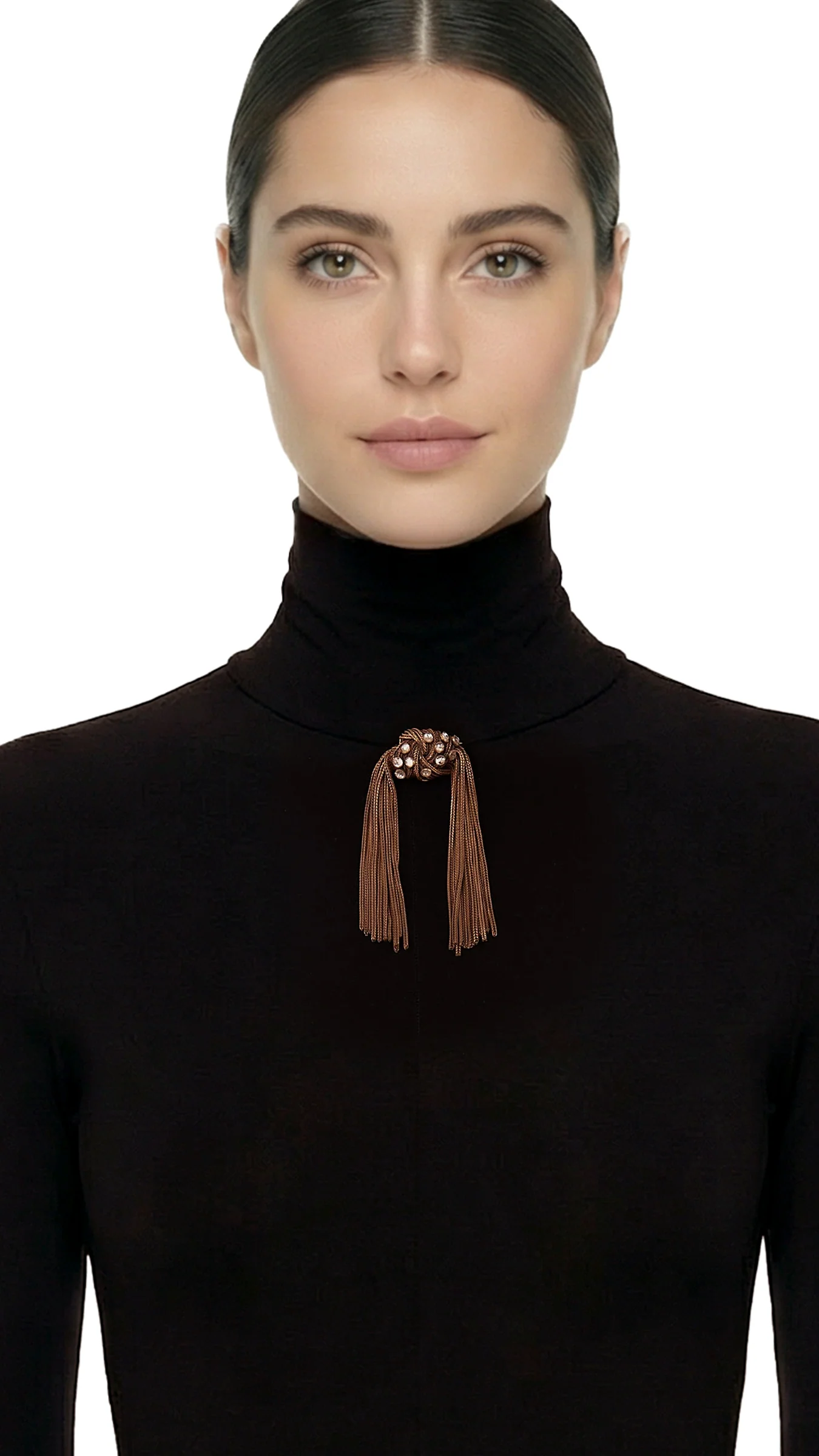 KNOT BROOCH WITH STONES - Image 2