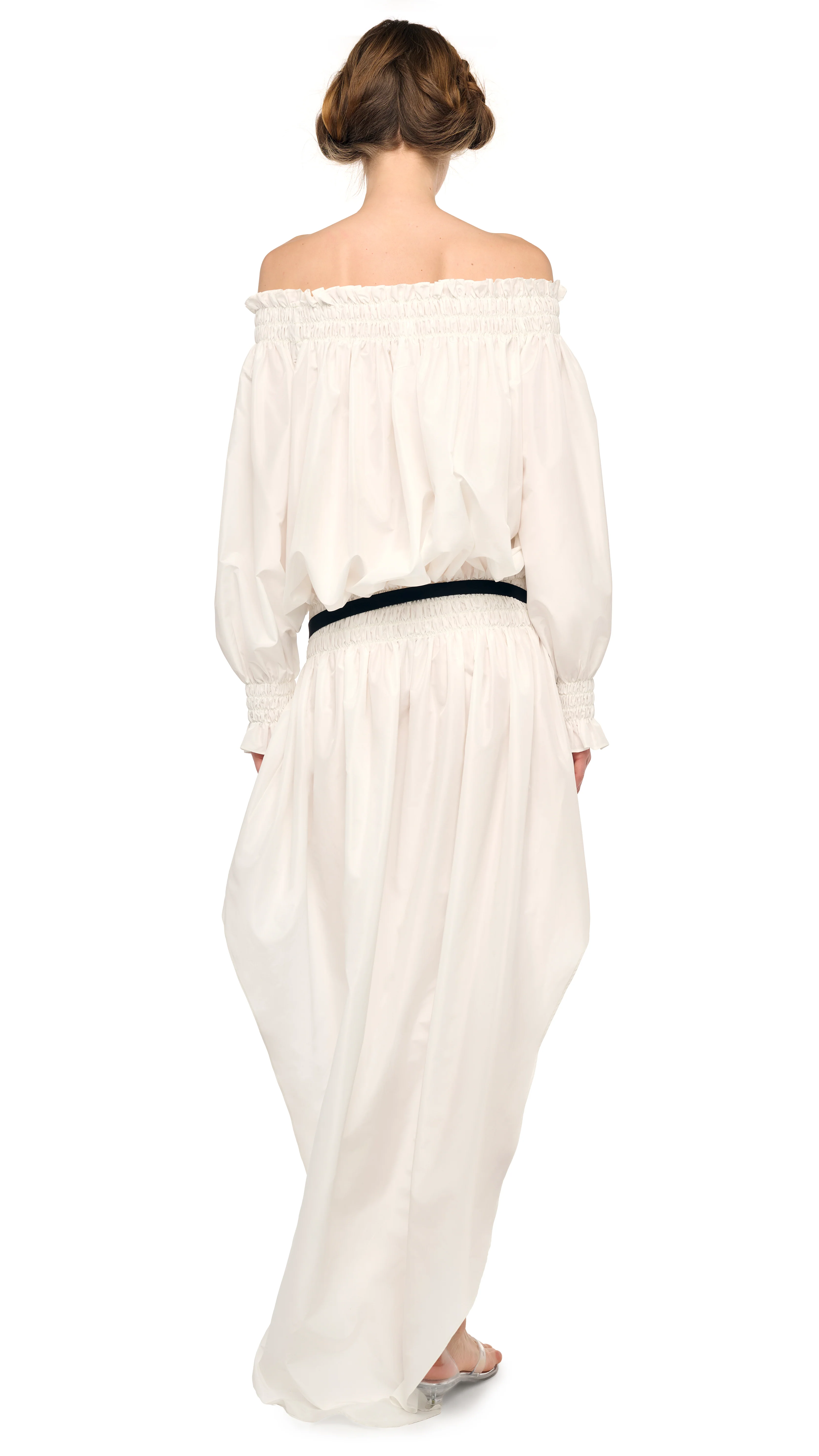 LONG SLEEVE PEASANT HI LOW DRESS - Image 3