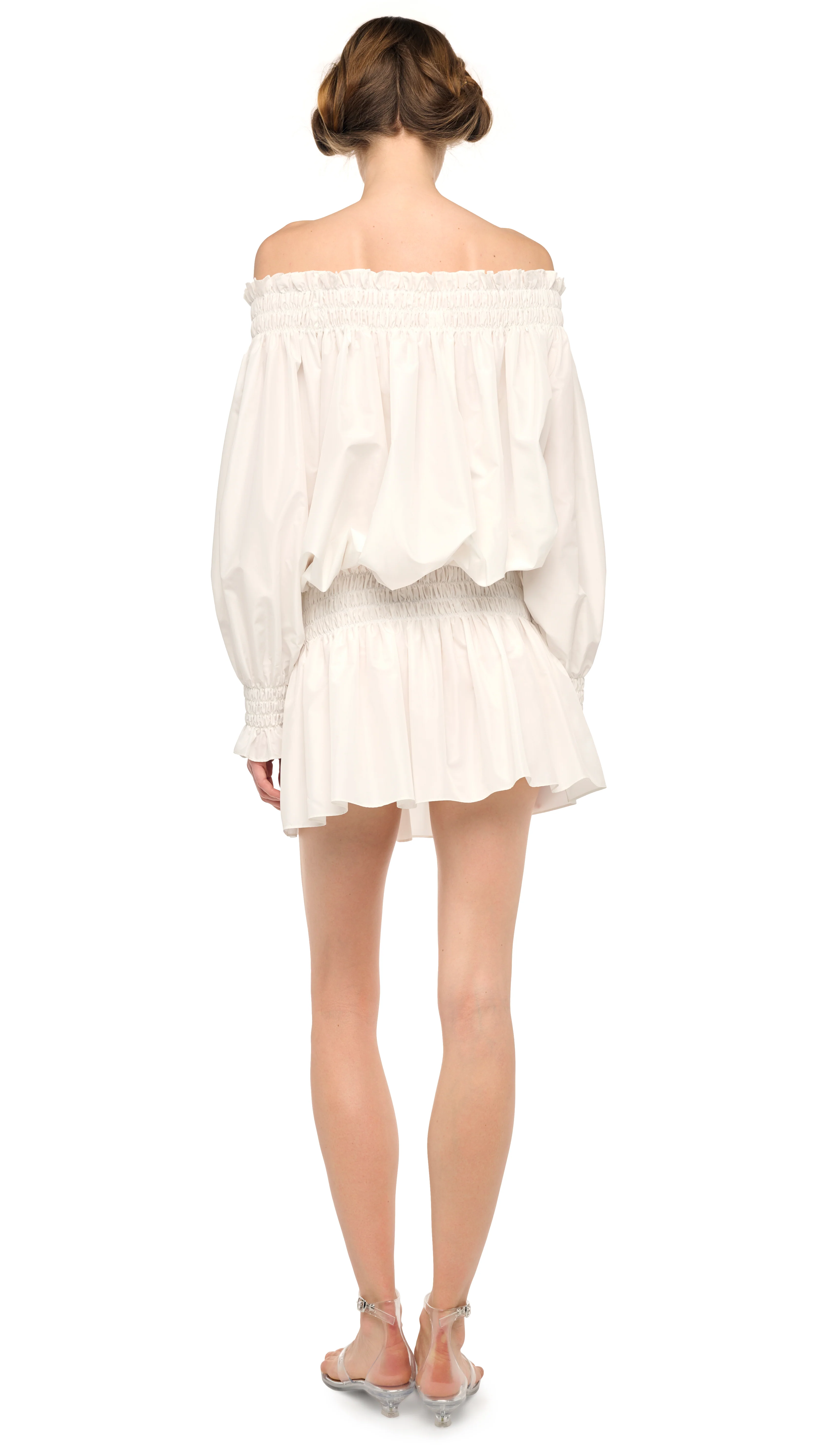 LONG SLEEVE PEASANT MINI DRESS - Image 3