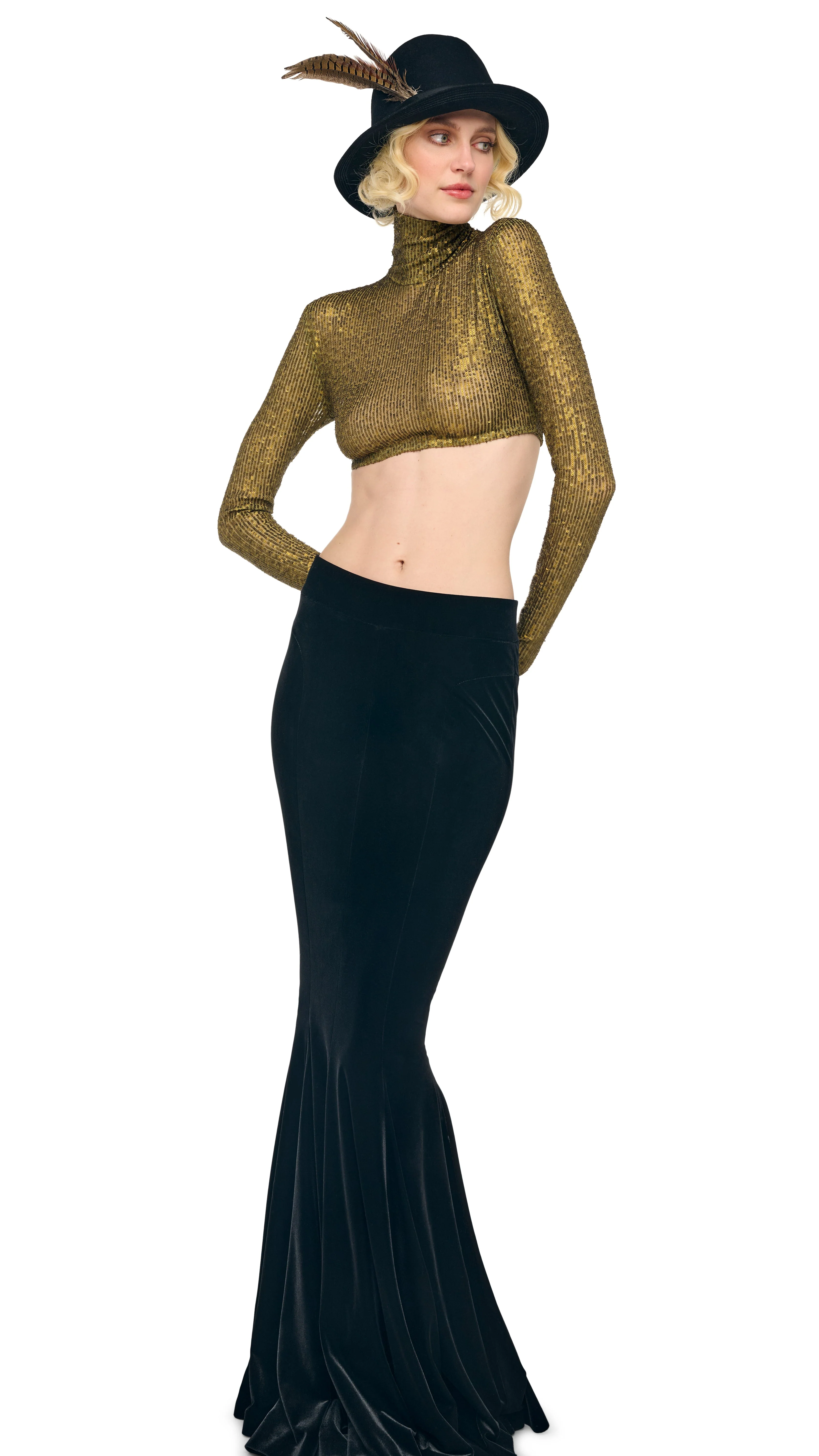 LONG SLEEVE TURTLE CROPPED TOP - Image 4