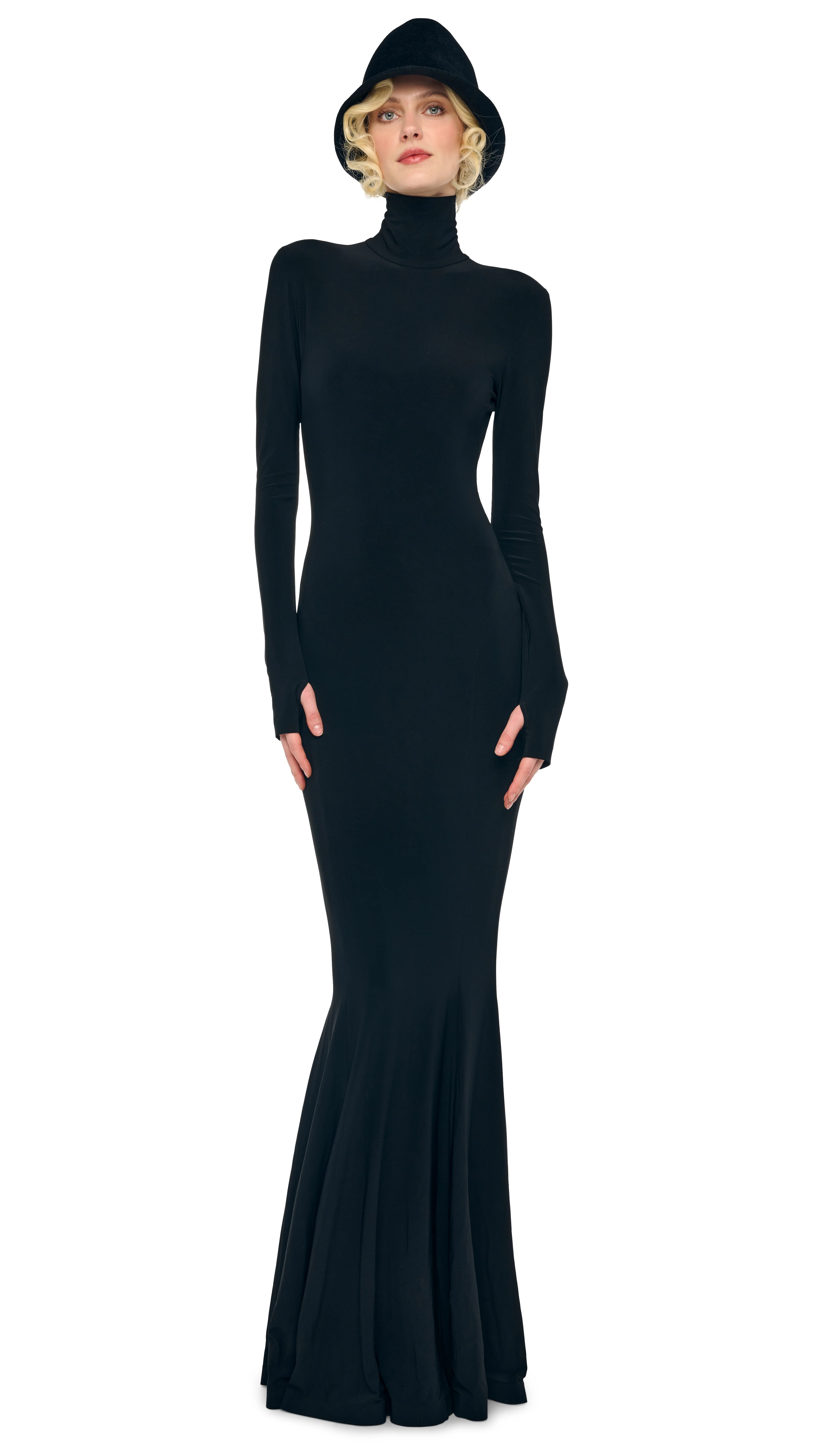 LONG SLEEVE TURTLE FISHTAIL GOWN
