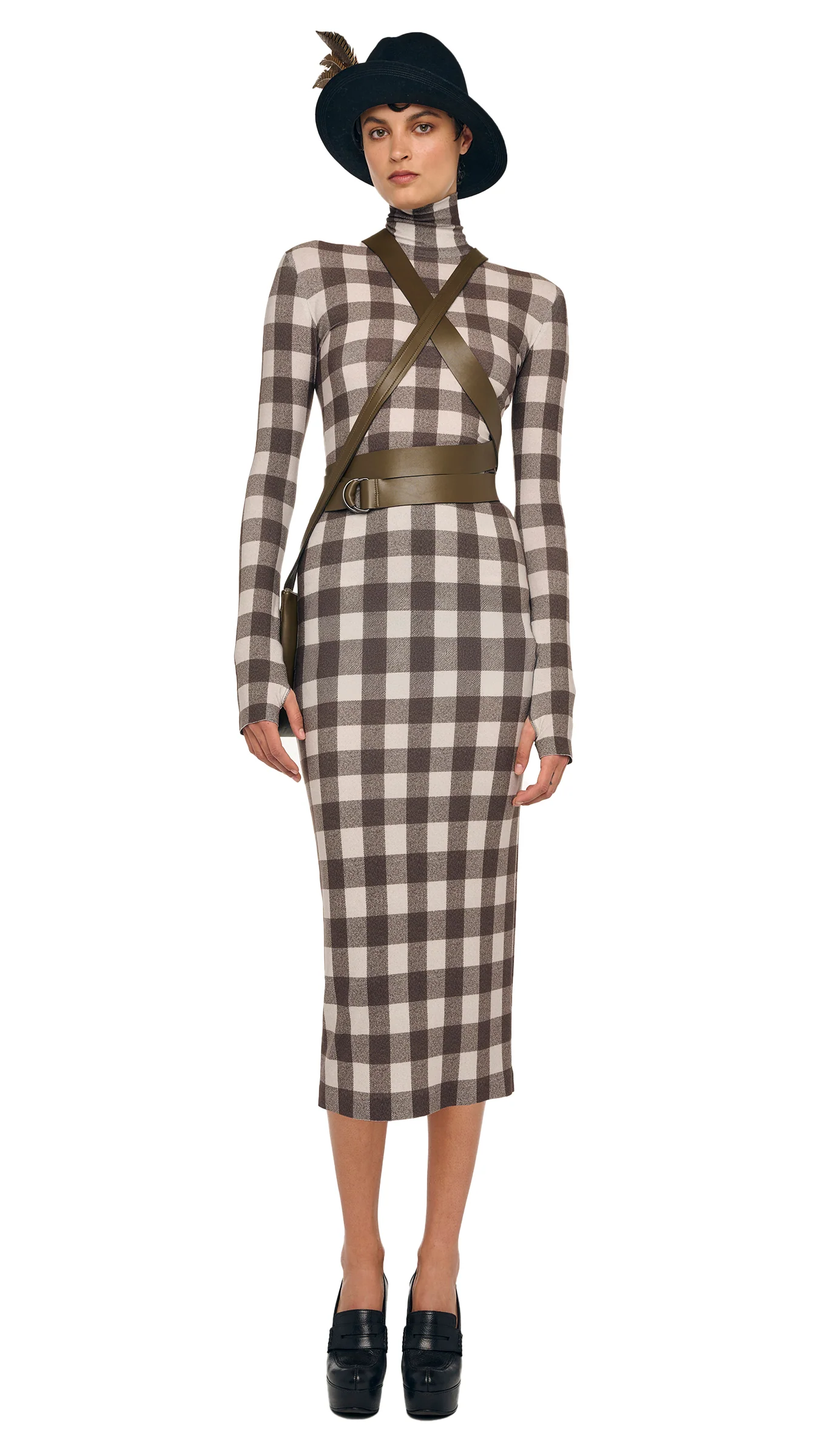 LONG SLEEVE TURTLENECK DRESS