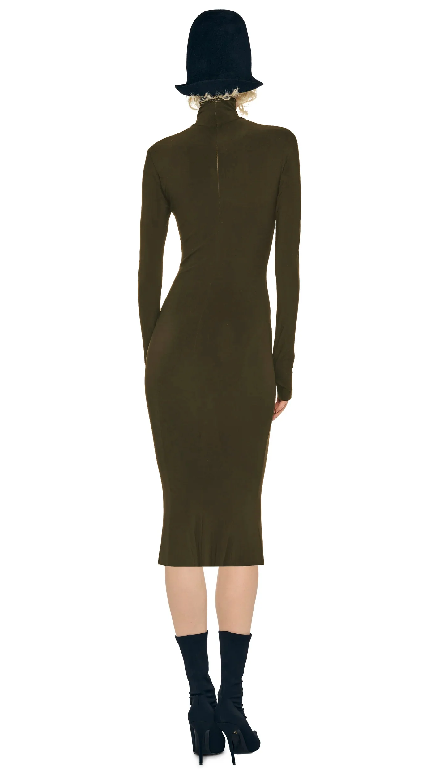 LONG SLEEVE TURTLENECK DRESS - Image 3