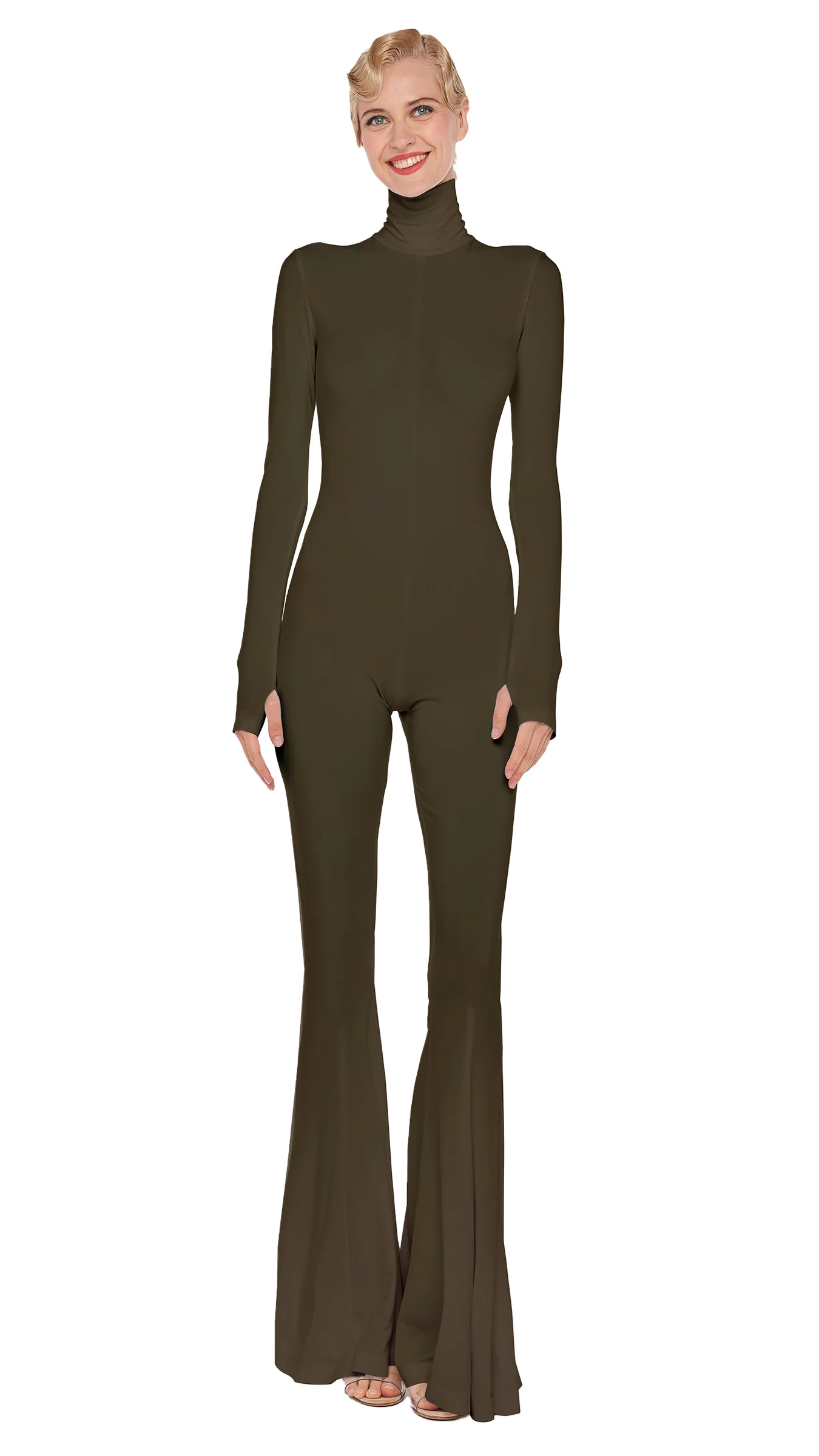TURTLENECK FISHTAIL JUMPSUIT