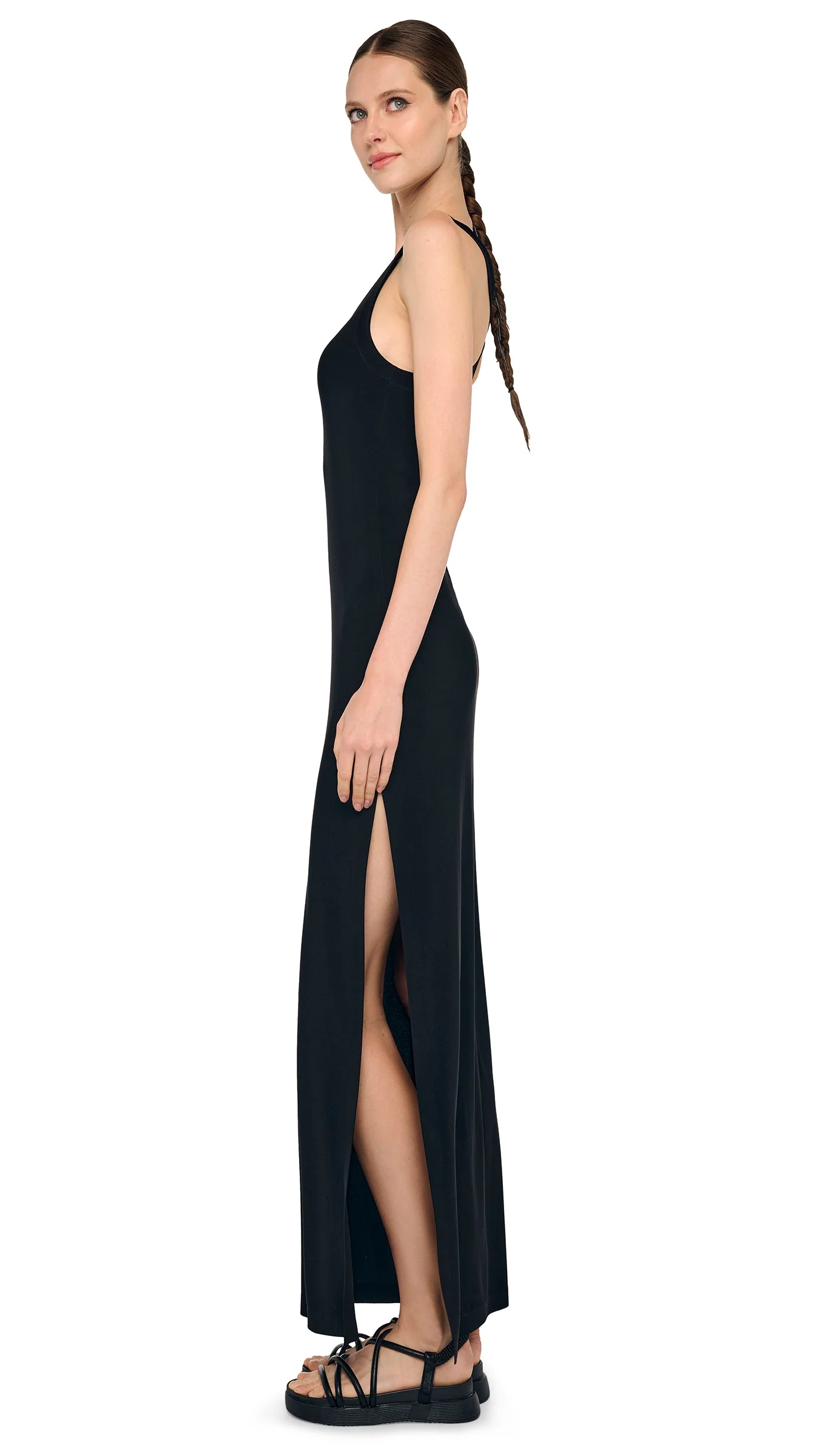 RACER LONG DRESS W/ SIDE SLIT - Image 2