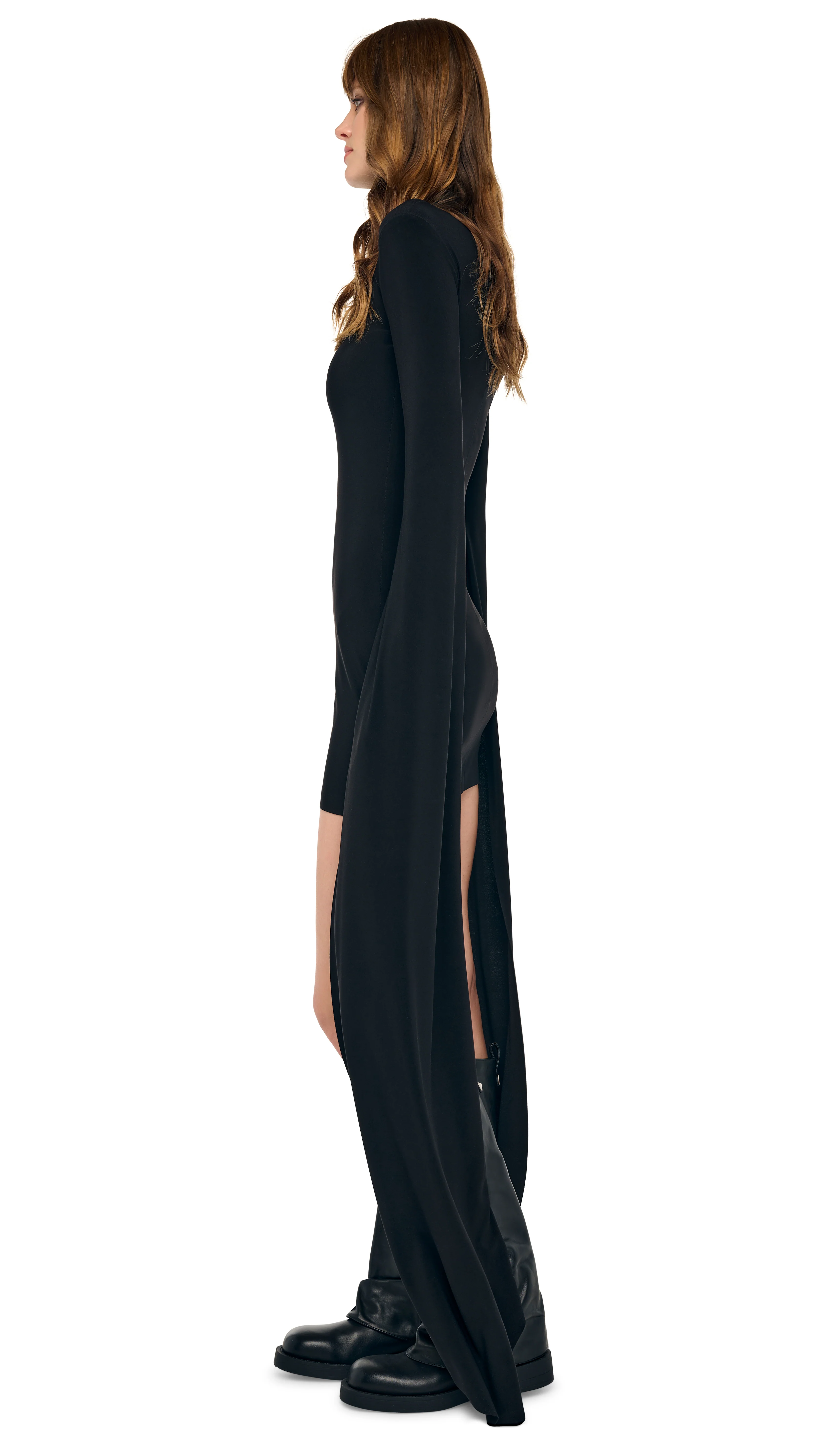 RIBBON SLEEVE TURTLENECK MINI DRESS - Image 3