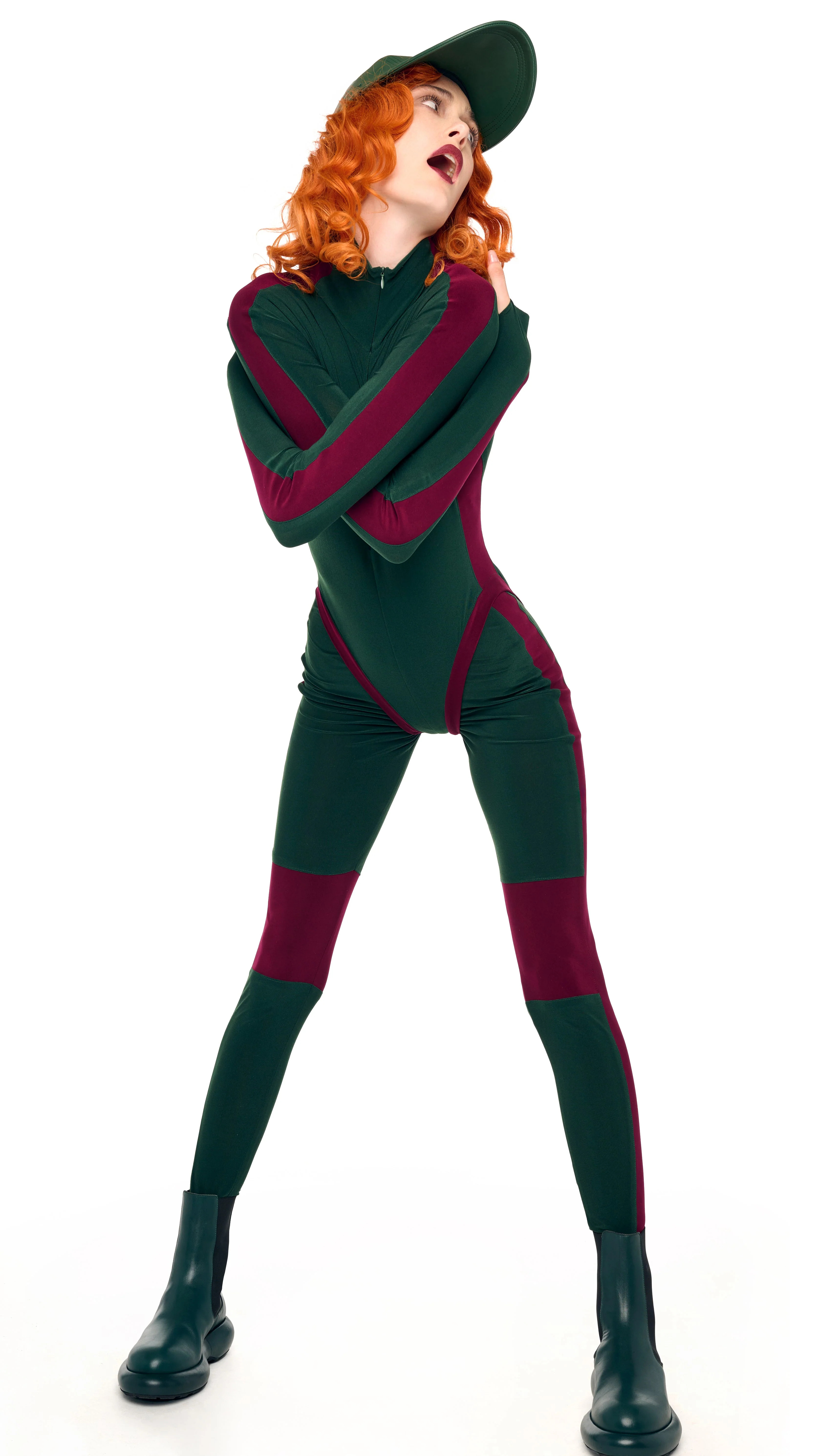 SIDE STRIPE ZIP FRONT L/S TURTLENECK BODYSUIT - Image 13
