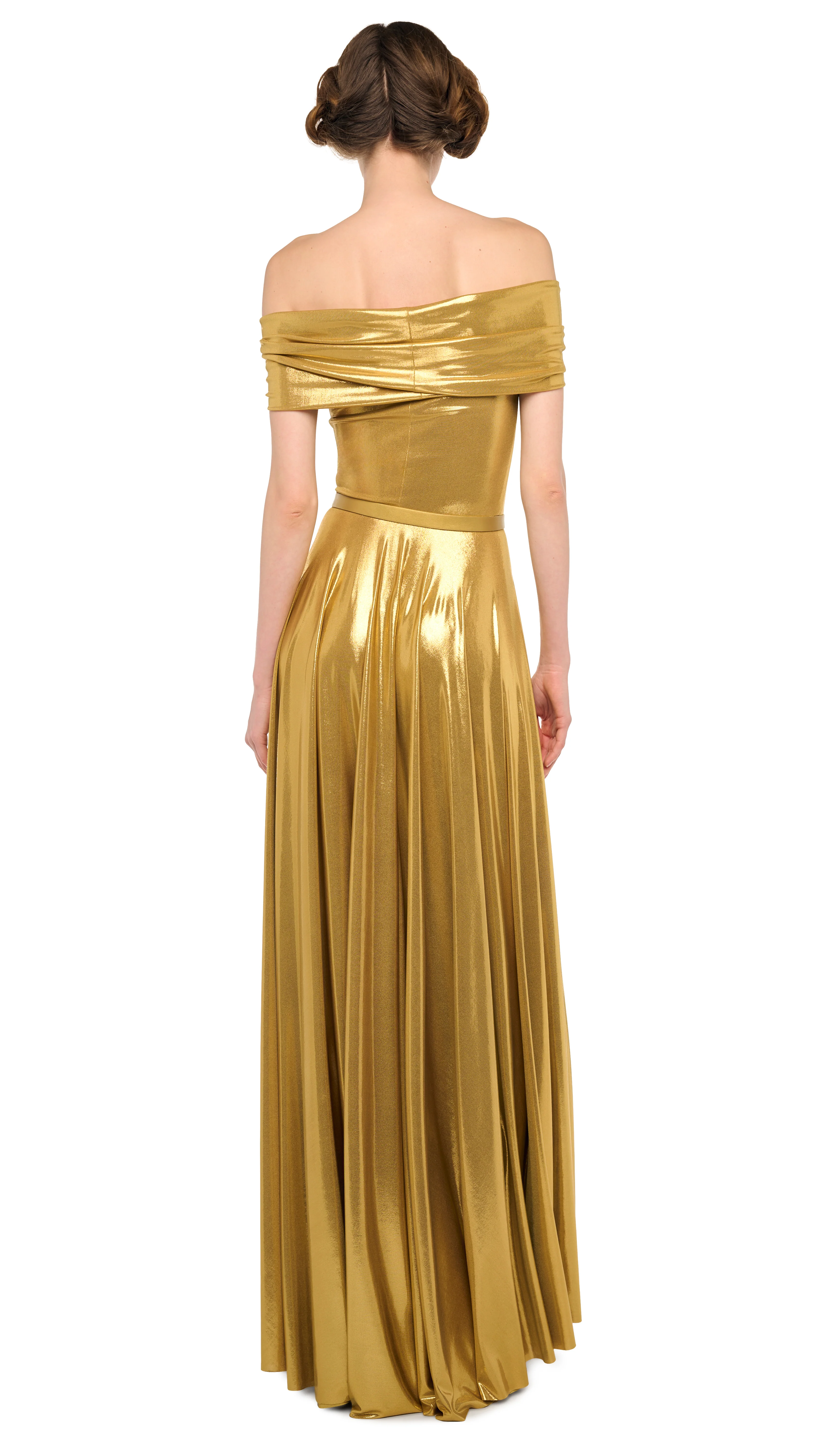 COWL NECK FLARED GOWN - Image 3
