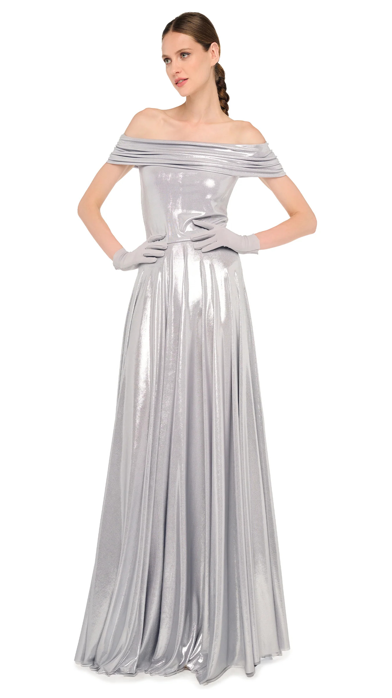 COWL FLARED GOWN - Image 4