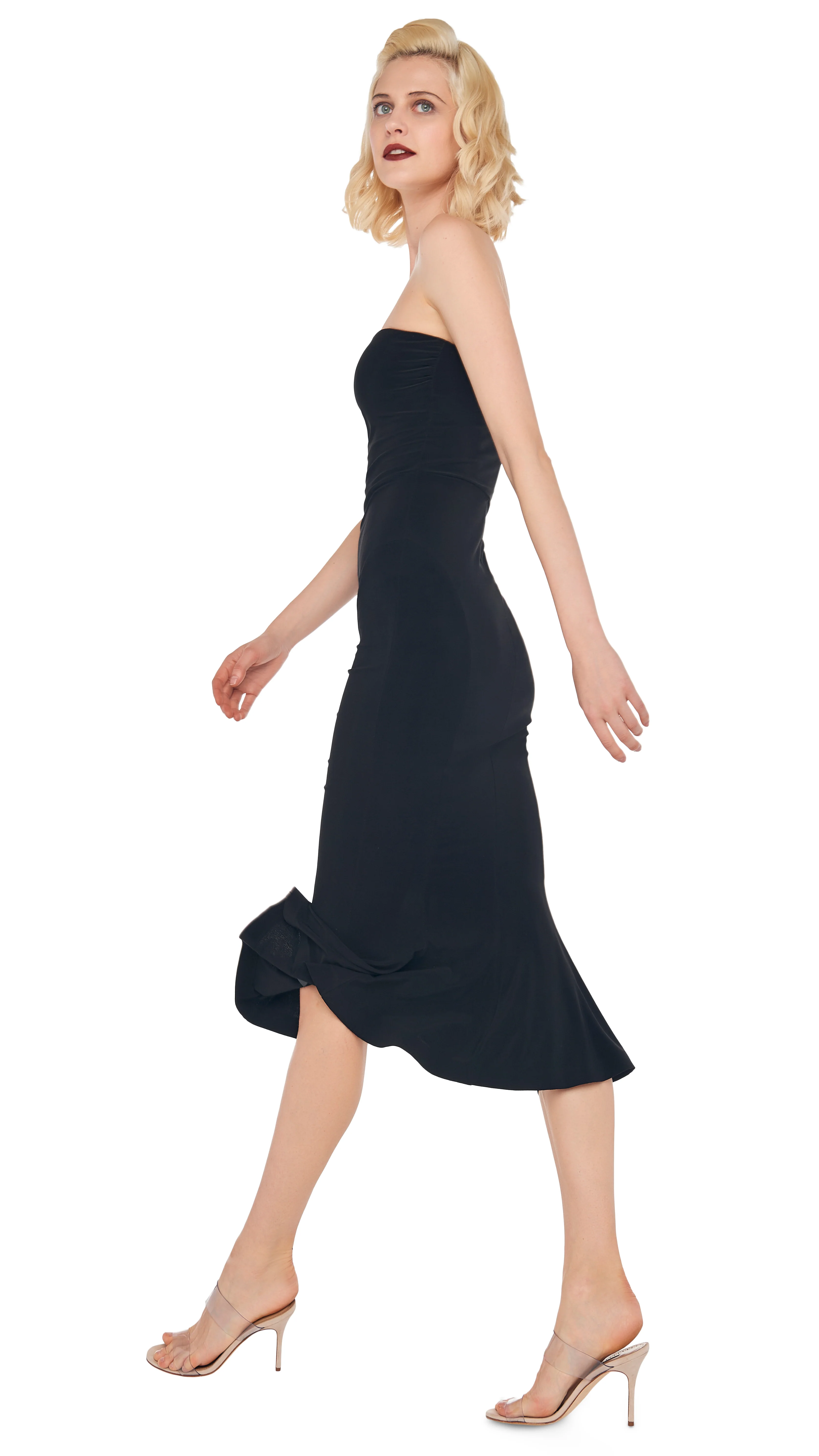 STRAPLESS FISHTAIL DRESS - Image 4