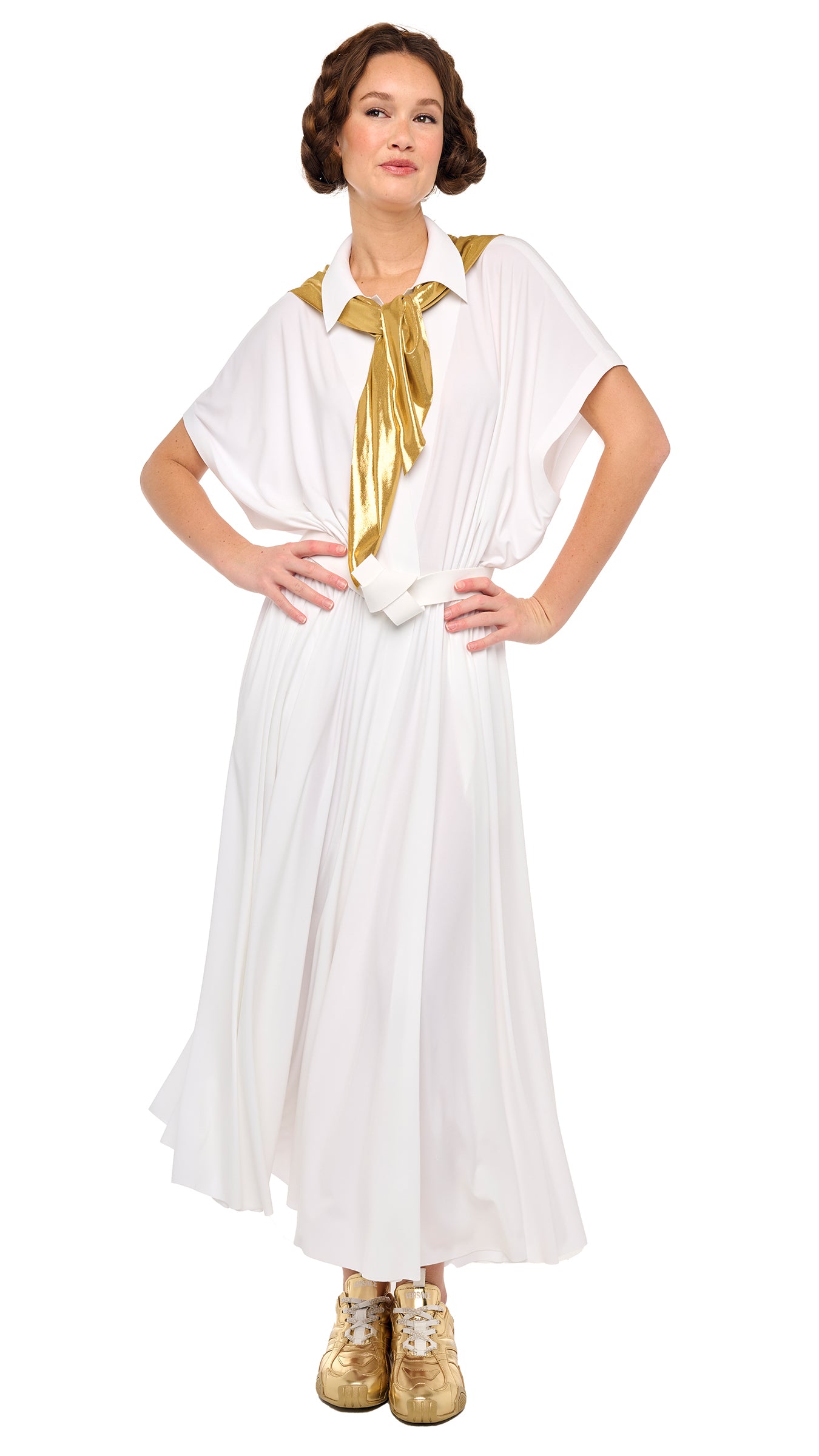 OVERSIZED SLEEVELESS NK FLARED DRESS