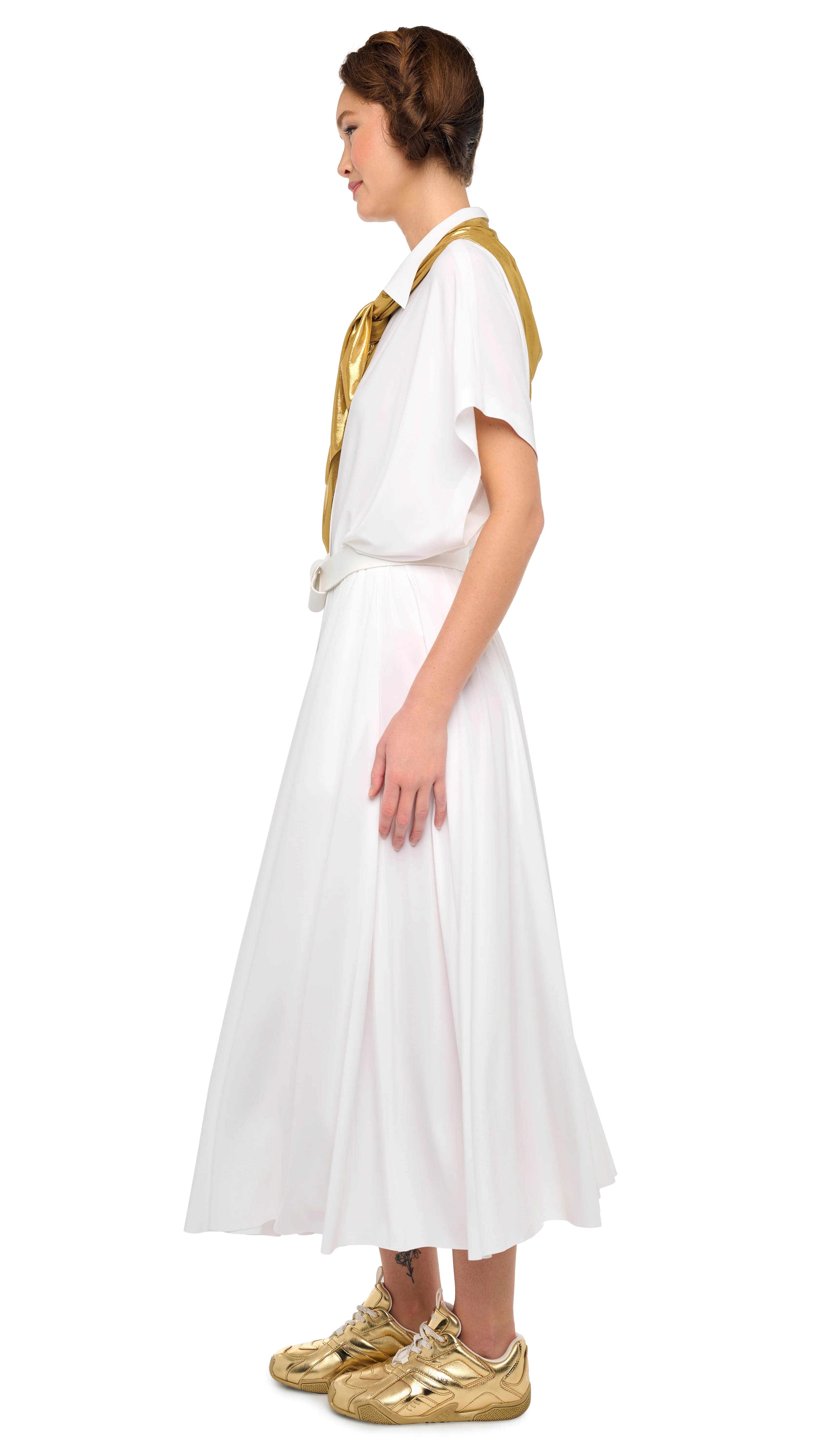 OVERSIZED SLEEVELESS NK FLARED DRESS - Image 2