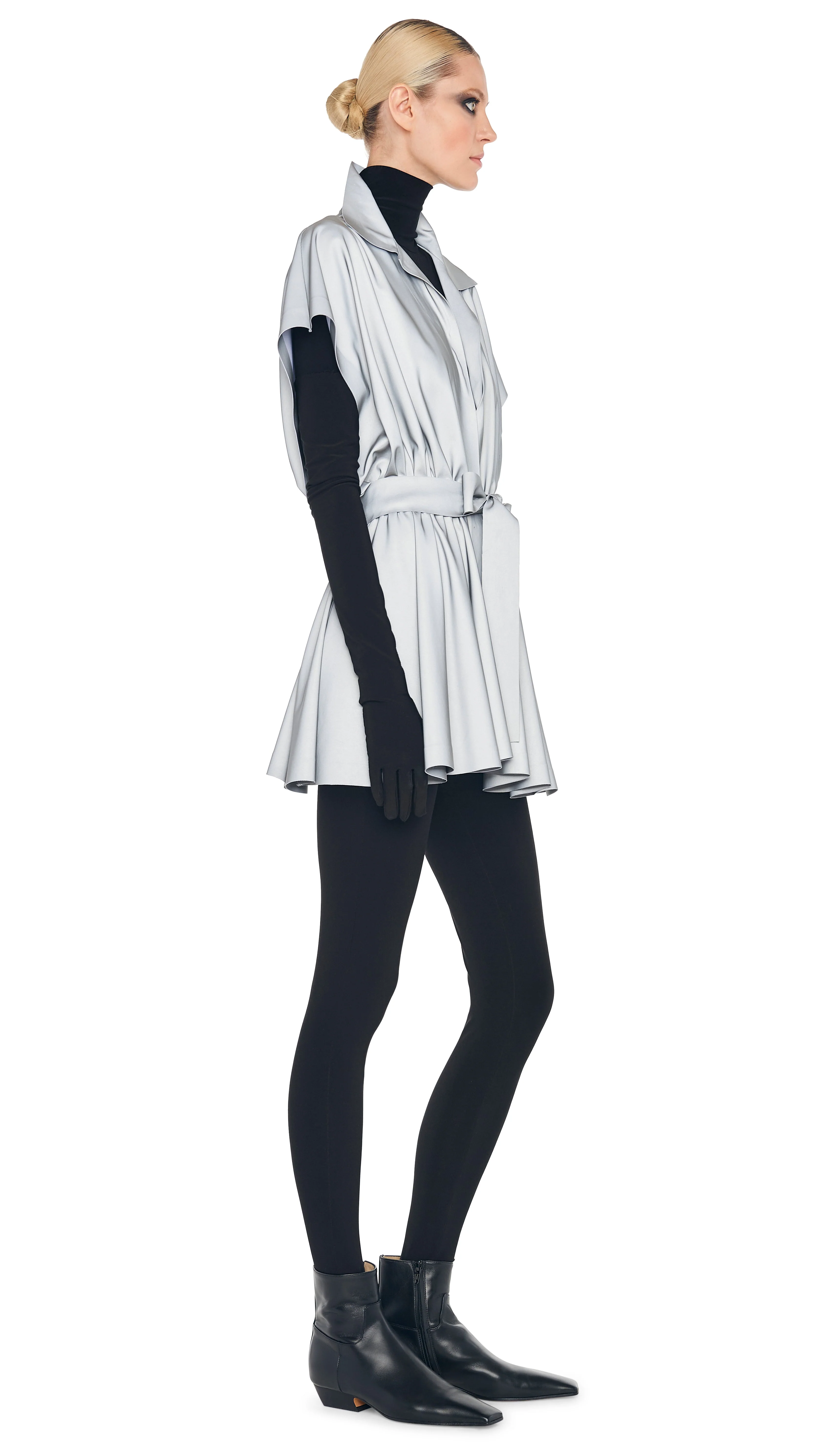 OS SLEEVELESS BF NK SHIRT FLARED MINI DRESS - Image 5
