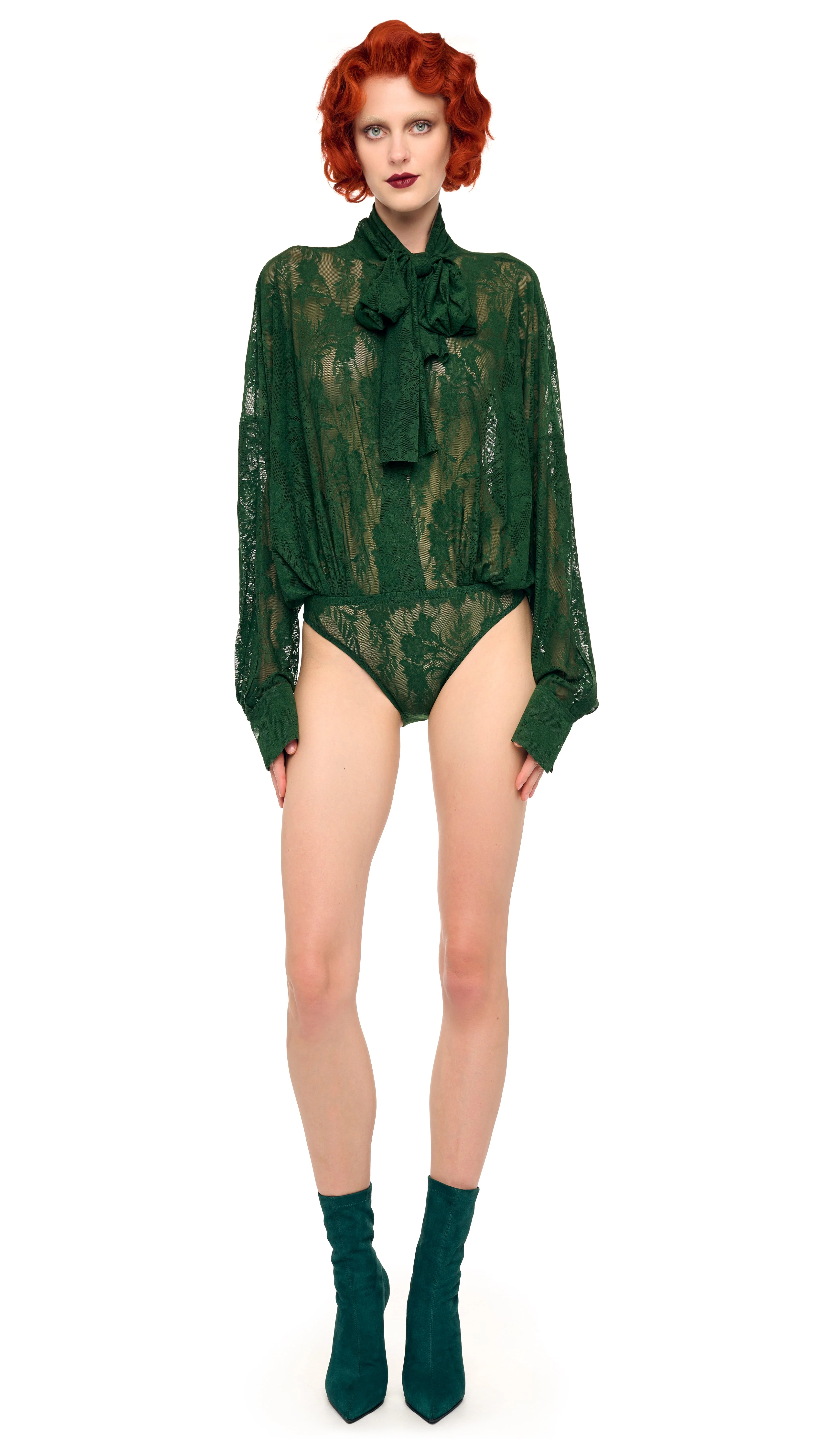 OVERSIZED NK BODYSUIT W/ BOW