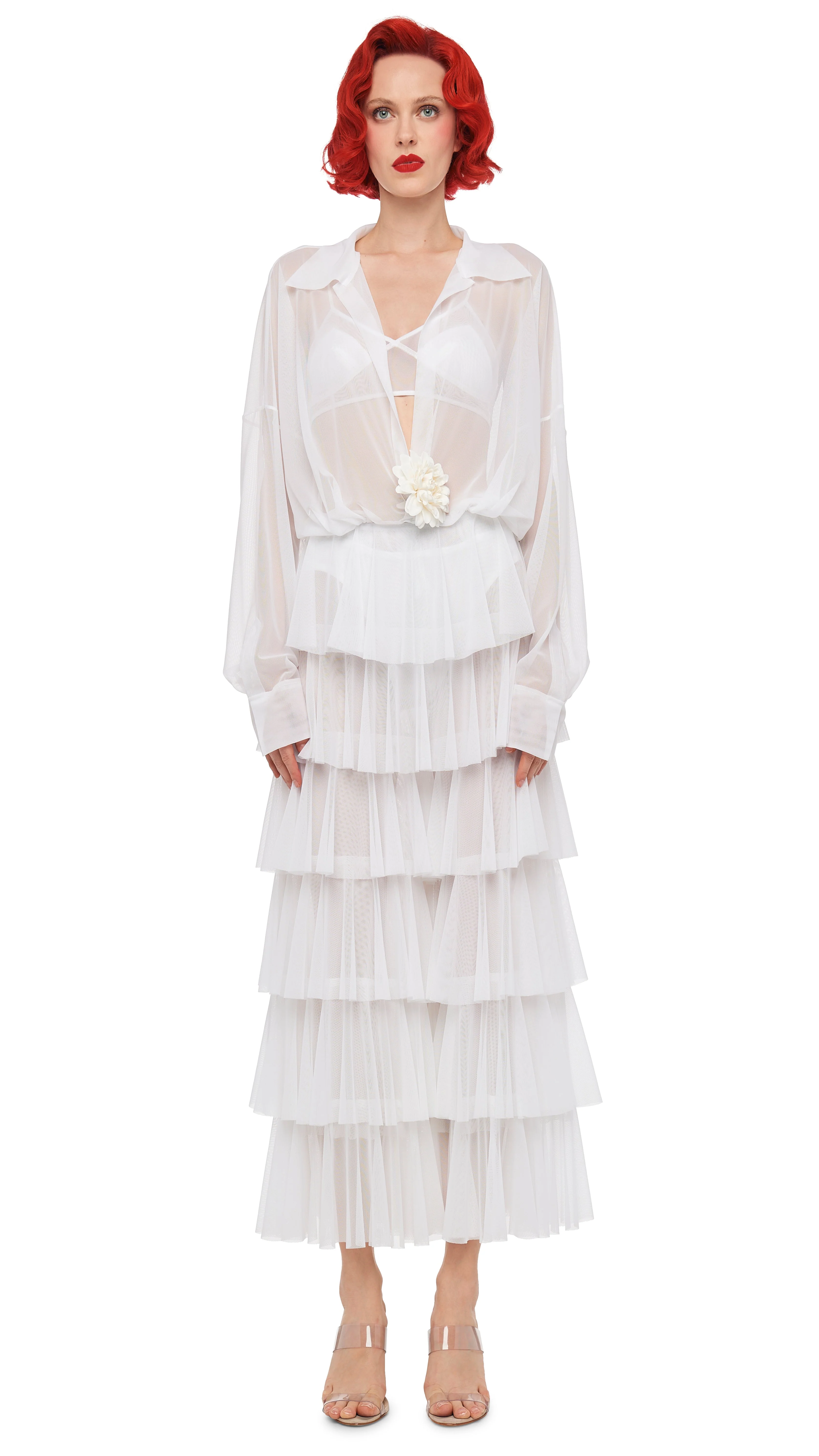 SUPER WIDE LEG RUFFLE PANT - Image 4