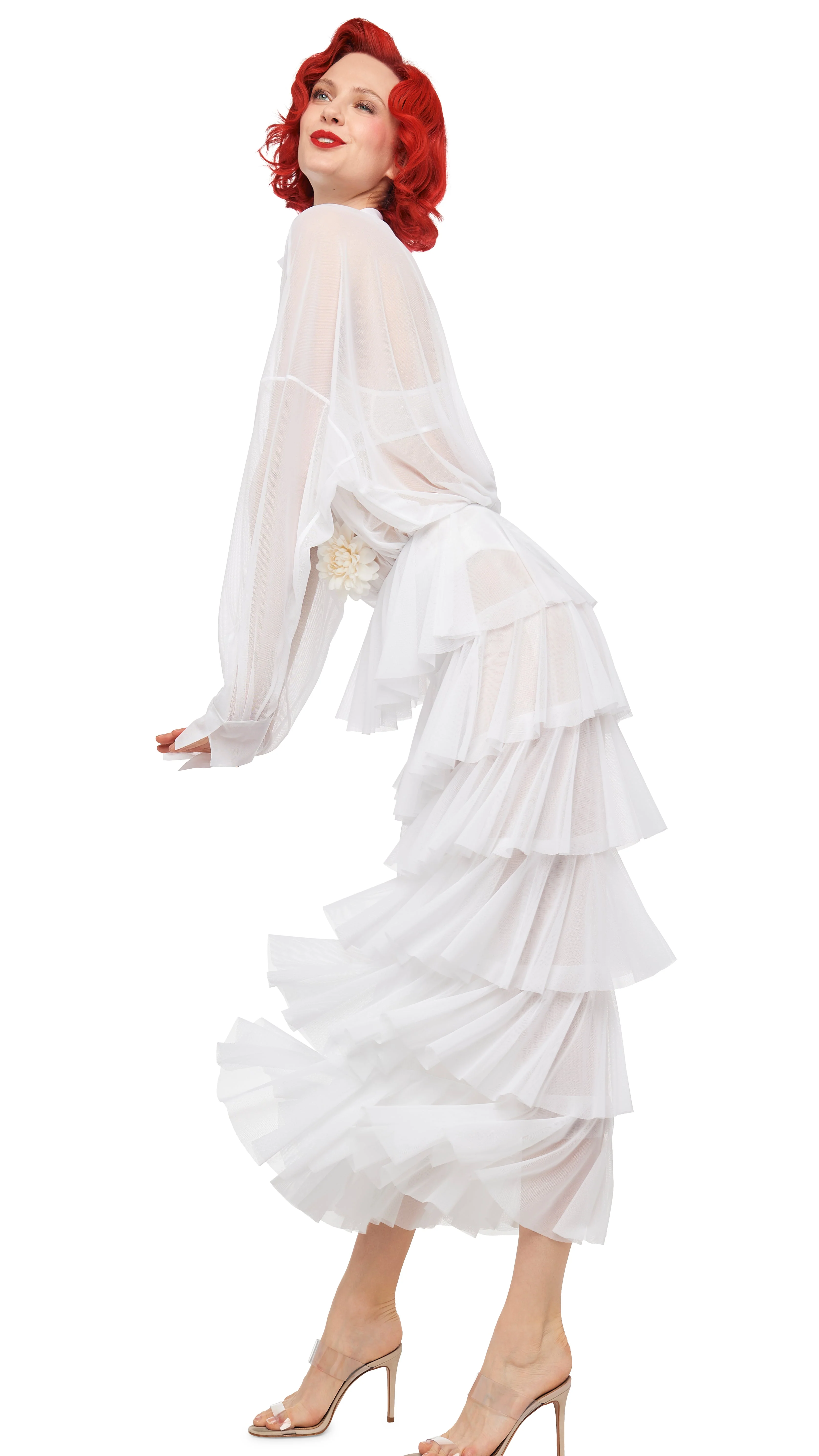 SUPER WIDE LEG RUFFLE PANT - Image 5