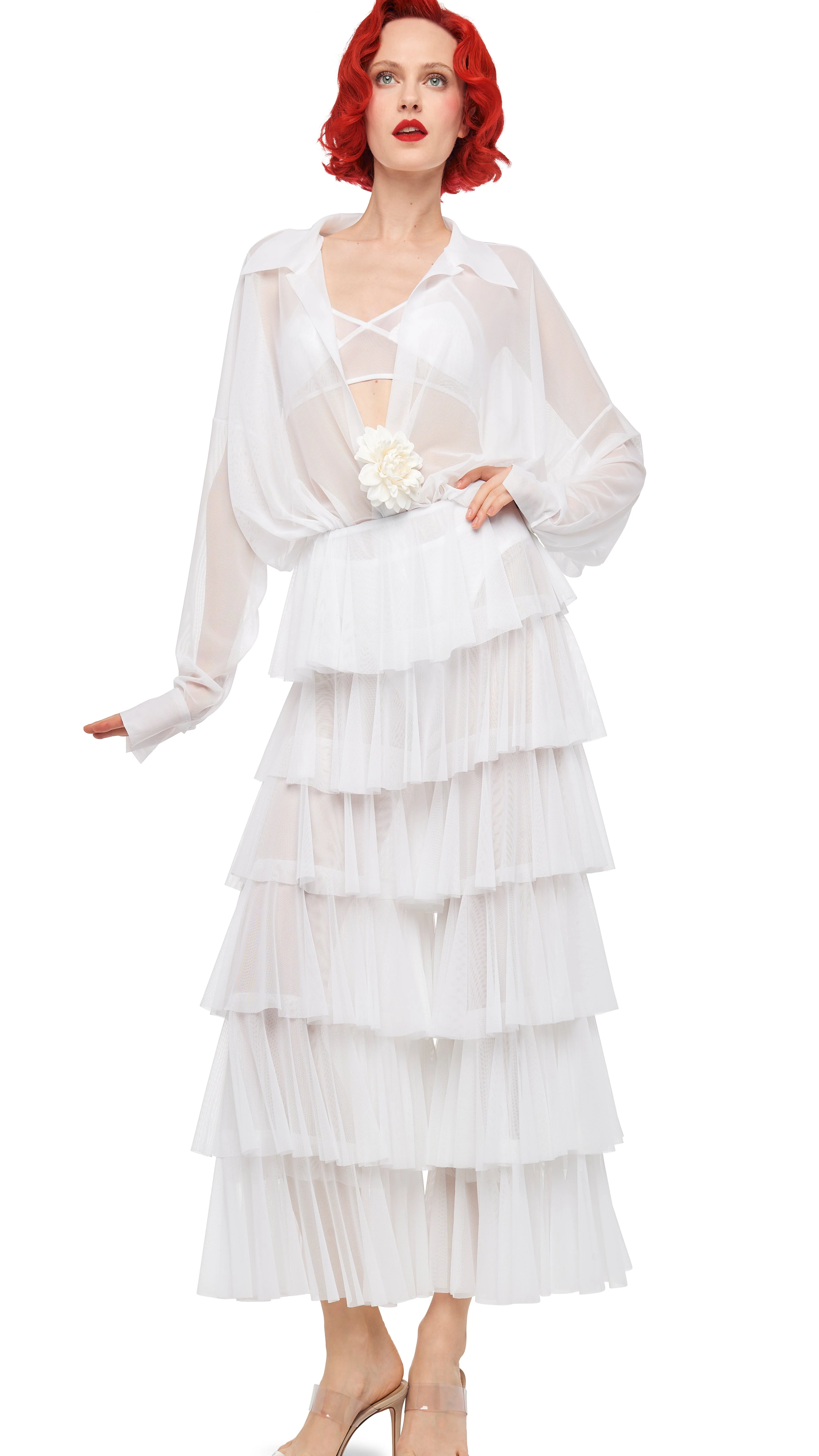 SUPER WIDE LEG RUFFLE PANT - Image 6