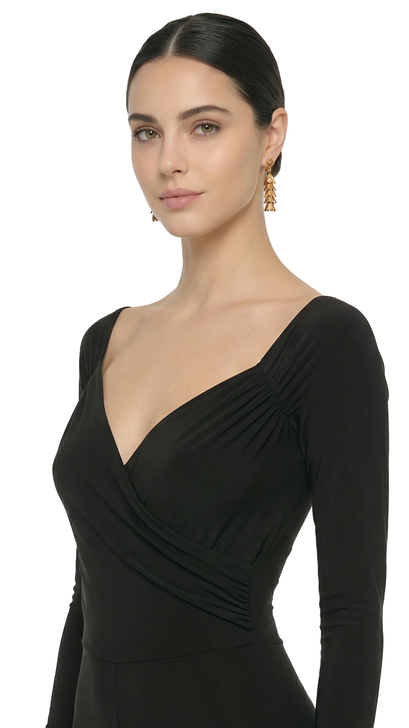 BRASS TIERED DROP FILIGREE EARRINGS