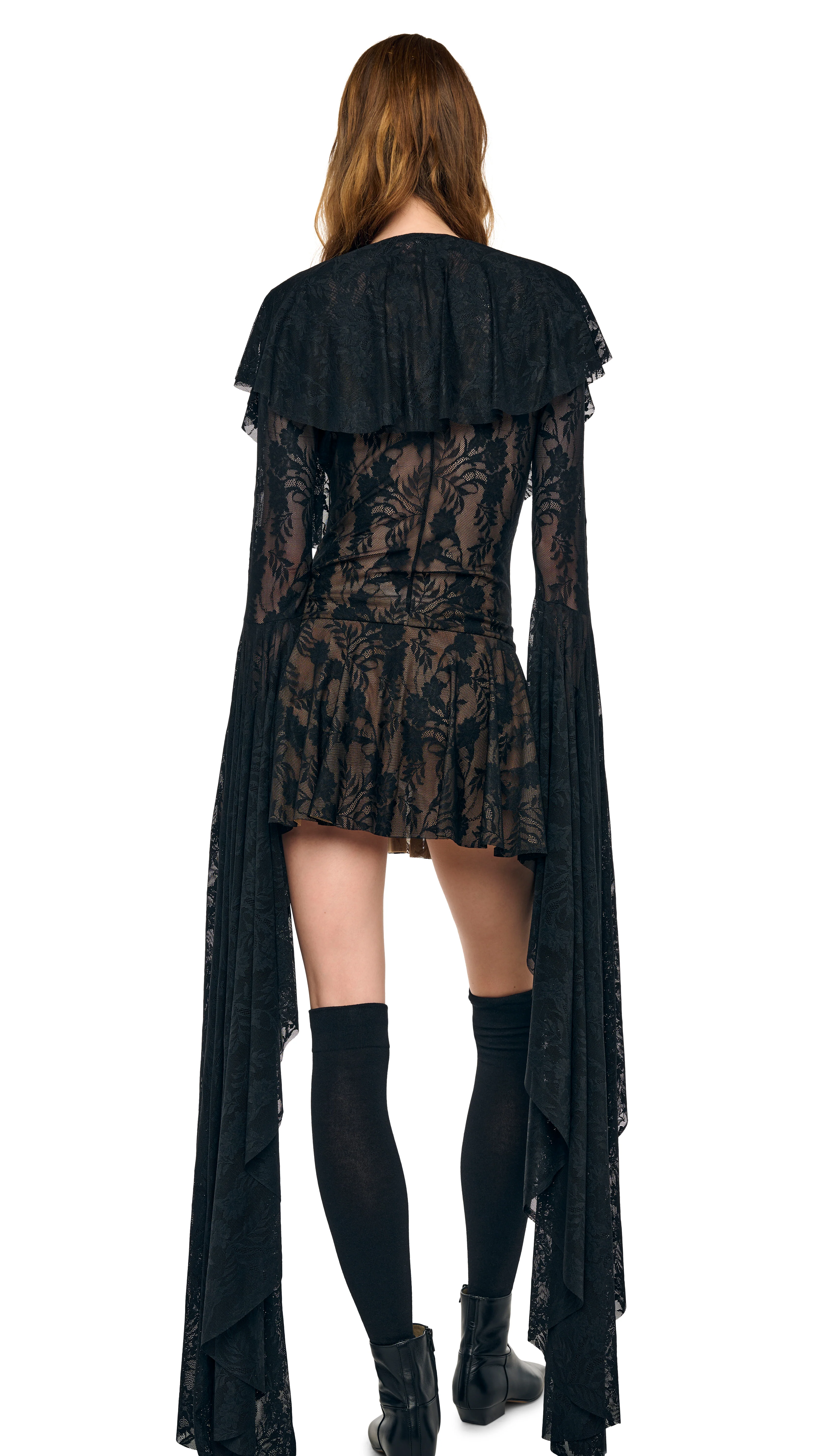 XL SLEEVE RUFFLE MINI DRESS - Image 3